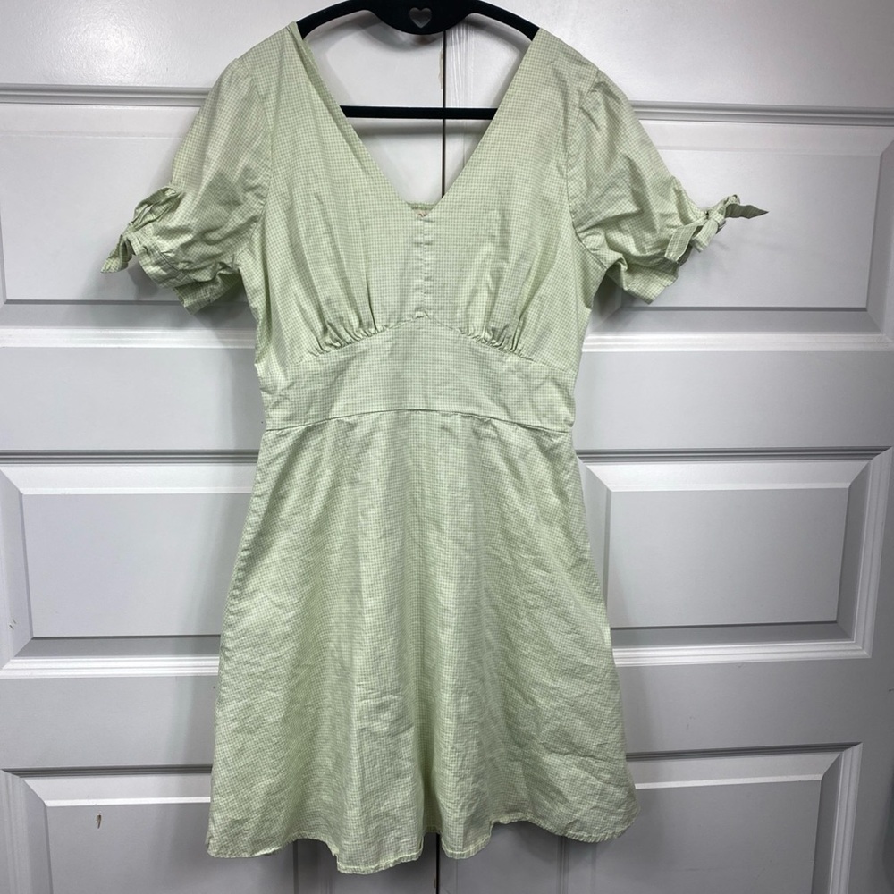 Spring Fit Flare Midi Dress Babydoll Cottage Core Coastal Spring Retro Gingham